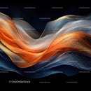 Elegant Flowing Abstract Waves with Gold Highlights