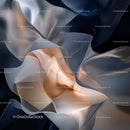 Elegant Flowing Fabric in Subtle Light and Shadow