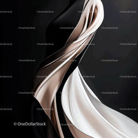 Elegant Draped Fabric on Black Background