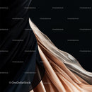Elegant Flowing Silk Fabric in Black and Beige Tones