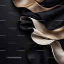 Elegant Black and Gold Fabric with Flowing Abstract Design