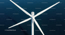 Aerial View of Offshore Wind Turbine Over Open Sea