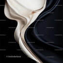 Elegant Black and Beige Fabric with Wavy Texture