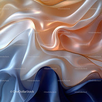 Flowing Silk Fabric with Elegant Waves and Soft Colors