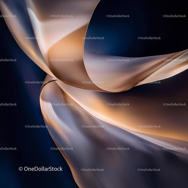 Flowing Abstract Silk-Like Curves in Elegant Gradient