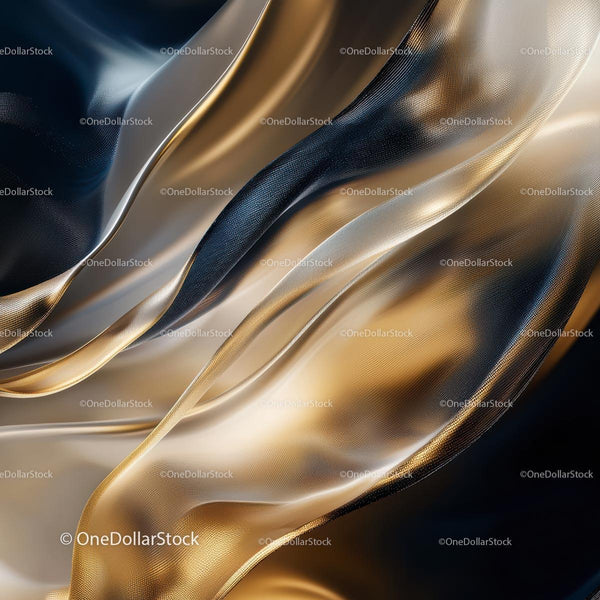 Elegant Gold and Silver Fabric with Luxurious Waves
