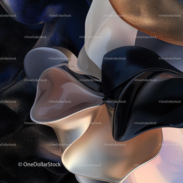 Elegant Abstract Fluid Shapes in Muted Tones