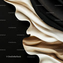 Elegant Monochrome Fabric Waves in Black and White