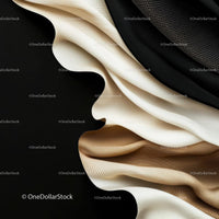 Elegant Monochrome Fabric Waves in Black and White