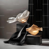 Elegant Abstract Sculptures with Draped Fabric