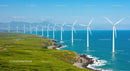 Coastal Wind Farm with Turbines and Ocean View