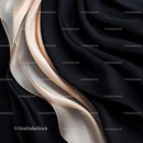 Elegant Black and Beige Silky Textile Background