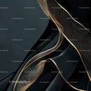 Black and Gold Abstract Mesh Waves