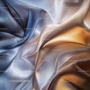 Luxurious Silk Fabric with Golden and Silver Highlights