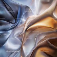 Luxurious Silk Fabric with Golden and Silver Highlights