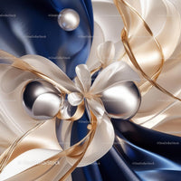 Abstract Metallic Textures with Golden and Silver Elements
