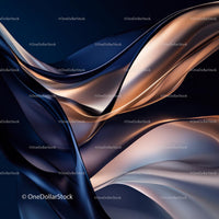 Elegant Silk Waves in Blue and Gold Hues
