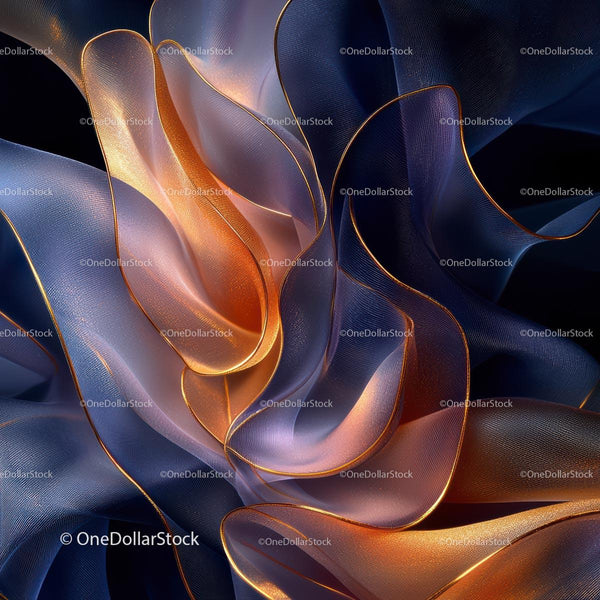 Elegant Waves of Multicolored Fabric with Shimmering Light