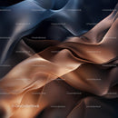 Elegant Wave Pattern with Soft Blue and Copper Tones