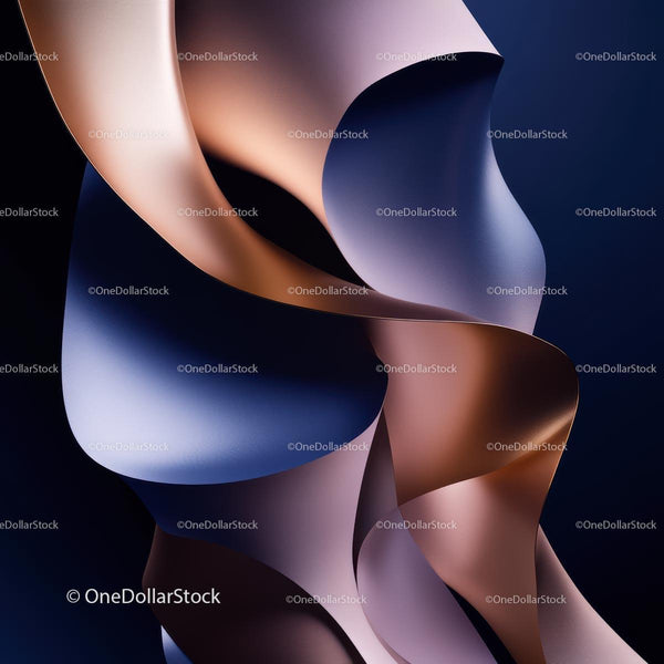 Abstract Flowing Ribbons in Elegant Curves