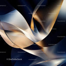 Elegant Abstract Design with Flowing Metallic Curves