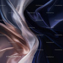 Flowing Satin with Elegant Blue and Pink Hues