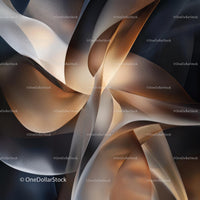 Elegant Abstract Design with Flowing Curves and Golden Hues