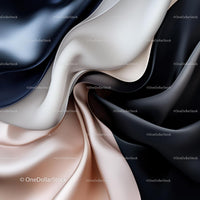 Elegant Silk Textures in Black and White with Soft Folds