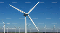 Majestic Wind Turbines Against a Clear Blue Sky