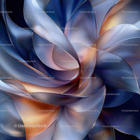 Swirling Abstract Art with Blue and Orange Hues
