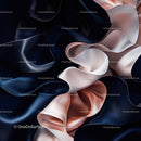 Elegant Navy Blue and Pink Silk Fabric Texture