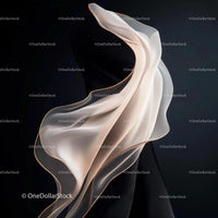 Elegant Flowing Sheer Fabric on Dark Background