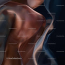 Abstract Flowing Fabric with Elegant Curves and Textures