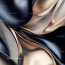 Elegant Metallic Fabric with Flowing Curves