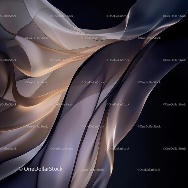 Ethereal Waves of Flowing Fabric in Soft Curves