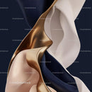 Abstract Gold and Fabric Waves in Elegant Composition