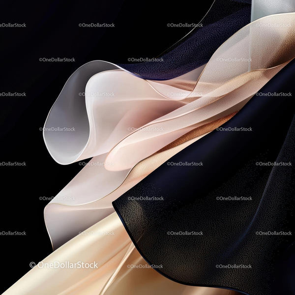 Elegant Flowing Fabric with Soft Curves and Textures