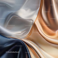 Luxurious Silk Fabric with Elegant Folds in Pastel Shades