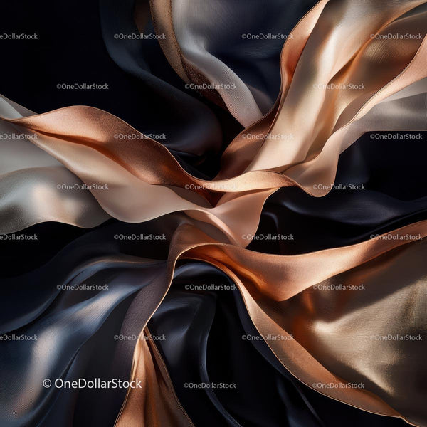 Elegant Flowing Silk with Bronze and Gold Highlights