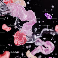 Abstract Fluid Art in Pink and Red Hues