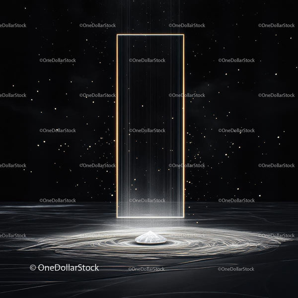 Glowing Portal in Mysterious Cosmic Landscape