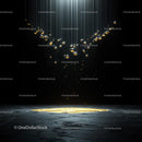 Elegant Chandelier with Ambient Lighting in Dark Setting