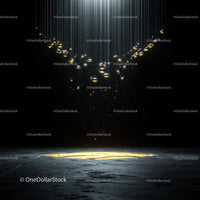 Elegant Chandelier with Ambient Lighting in Dark Setting