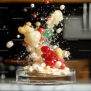 Colorful Gummy Bears Splashing in High-Speed Motion