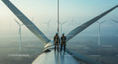 Engineers Inspecting Wind Turbine at Elevated Height