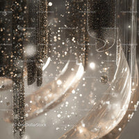 Elegant Gold and Silver Abstract Shimmering Bokeh Background