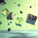 Surreal Floating Stones and Transparent Cubes