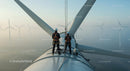 Technicians Performing Maintenance on Wind Turbine