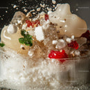 Deconstructed Gourmet Dessert with Vibrant Garnishes