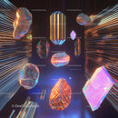 Vibrant Glowing Crystals in Futuristic Digital Artwork